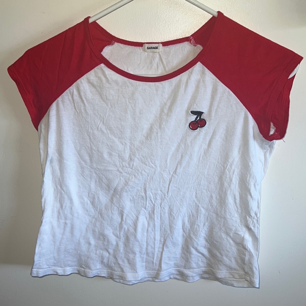 Cherry crop top shirt